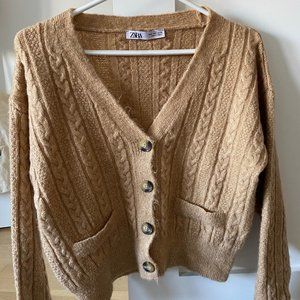 NEW ZARA Brown Cardigan